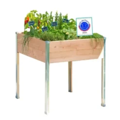 Potager carré en bois sur pieds Mon Petit Potager gamme Design petit modèle - 65 x 60 x 80 cm