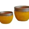 Pot Austral Ibiza Sunshine en terre cuite émaillée H 13 x Ø 16 cm