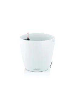 Pot avec réservoir d’eau en polypropylène blanc Lechuza classico color 14 - Ø 15 × 13,5 cm
