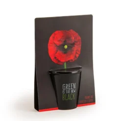 Pot Black en céramique noire de Coquelicot à semer Ø 6 x H 18 cm