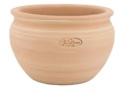 Pot boule en terre cuite claire Terrablanca - Ø 22 x H 16 cm