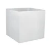 Pot carré blanc cérusé Eda Graphite - 49,5 x 49,5 x 49,5 cm