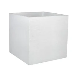 Pot carré blanc cérusé Eda Graphite - 49,5 x 49,5 x 49,5 cm
