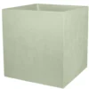 Pot carré en plastique coloris vert amande Poetic Basalt - 39,5 x 39,5 x 43,5 cm