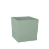 Pot carré en plastique à réserve d'eau coloris vert amande Poetic Aquaduo - 19,3 cm