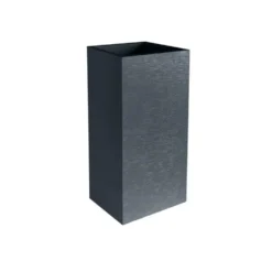 Pot carré haut Graphit en polypropylène EDA - 39 x 39 x 80 cm