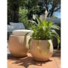 Pot coloris beige en terre émaillée Bahia - Ø 35 cm