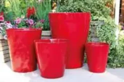 Pot coloris rouge en terre émaillée Sydney - Ø 45 cm