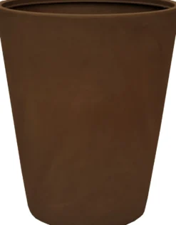 Pot conique en polyéthylène coloris corten Chapelu Architect - Ø 70 x H 84 cm