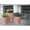 Pot Cuvier contemporain en terre claire H 62 x Ø 63 cm