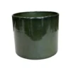 Pot cylindrique en métal recyclé coloris vert algue vif Upcycle Cylindre XXL - Ø 36 x H 32 cm