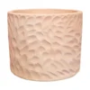 Pot cylindrique en terre cuite coloris beige Poterie du Bousquet Artisan - Ø 42 x H 37 cm