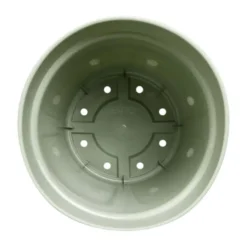 Pot de culture en polypropylène vert pierre Elho Green basics - Ø 11 x H 10,2 cm