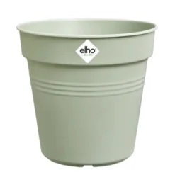 Pot de culture en polypropylène vert pierre Elho Green basics - Ø 15 x H 13,9 cm
