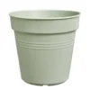 Pot de culture en polypropylène vert pierre Elho Green basics - Ø 17 x H 15,7 cm