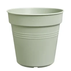 Pot de culture en polypropylène vert pierre Elho Green basics - Ø 19 x H 17,4 cm