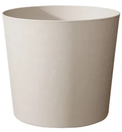 Pot en matière recyclée coloris blanc calcaire Poetic Elément conique 86,2 L- Ø 49,3 x H 42 cm