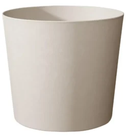 Pot en matière recyclée coloris blanc calcaire Poetic Elément conique 40 L - Ø 39,1 x H 32 cm