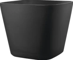 Pot en plastique injecté coloris gris Deroma Origin Quadro anthracite - 38 x 38 x 32 cm