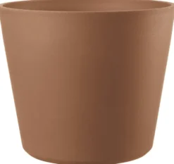 Pot en plastique injecté coloris rouge Deroma Origin Vaso cotto - Ø 48 x H 39,6 cm