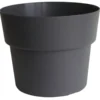 Pot en plastique recyclé gris Ardoise Cocoripot 35 L - Ø 43 x H 33,5 cm
