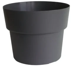 Pot en plastique recyclé gris Ardoise Cocoripot 35 L - Ø 43 x H 33,5 cm
