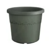 Pot en plastique recyclé vert thyme green Elho Algarve Cilindro - Ø 40 x H 33 cm