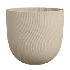 Pot en polypropylène beige champignon Elho Sereh Round - Ø 39 x 33,3 cm