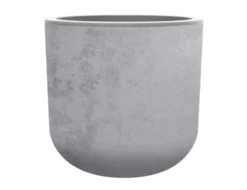 Pot en polypropylène coloris gris béton Eda Basalt Up - Ø 48,5 x H 46,2 cm