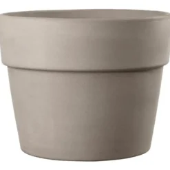 Pot en terre cuite gris Deroma Perfetto Grafite - Ø 24 x H 19,7 cm