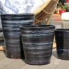 Pot en terre cuite émaillée bleu Nuit étoilée Les Poteries d’Albi Sydney - Ø 25 x H 29 cm