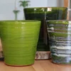 Pot en terre cuite émaillée vert Forêt Les Poteries d’Albi Odyssée - Ø 23 x H 21 cm