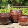 Pot en terre émaillée marron Châtaigne Les Poteries d'Albi Bahia - Ø 25 x H 31 cm