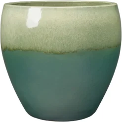 Pot Guardians Jade coloris vert en terre cuite émaillée - 50 x 50 x 50 cm