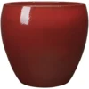 Pot Guardians Karanda coloris rouge en terre cuite émaillée - 40 x 40 x 40 cm