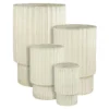 Pot haut Sorrento coloris beige en céramique - 54,5 x Ø 36 cm