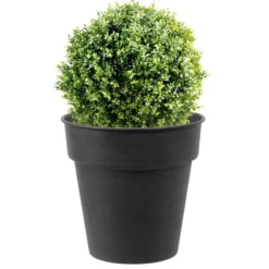Pot horticole en acier peint anthracite Ø 37 x H 32 cm