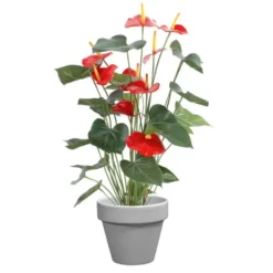 Pot horticole émaillé gris Ø 25 cm