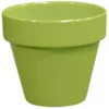 Pot horticole émaillé moutarde Ø 19 x H 17 cm