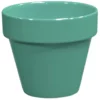 Pot horticole émaillé vert amande Ø 19 x H 17 cm