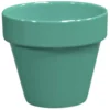 Pot horticole émaillé vert amande Ø 25 x H 22 cm