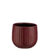 Pot rond cannelé coloris violet Pablo - 12 x Ø 14 cm