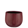 Pot rond cannelé coloris violet Pablo - 14 x Ø 16 cm