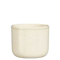 Pot rond coloris beige en céramique Fedor Mica Decorations - 10, 5 x Ø 12,5 cm