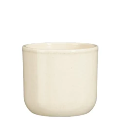 Pot rond coloris beige en céramique Fedor Mica Decorations - 12, 5 x Ø 14 cm