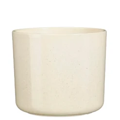 Pot rond coloris beige en céramique Fedor Mica Decorations - 17,5 x Ø 19 cm
