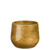 Pot rond coloris jaune en terre cuite Hugo Mica Decorations - 13,5 x Ø 16 cm