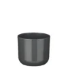 Pot rond coloris noir en céramique Fedor Mica Decorations - 7 x Ø 7 cm