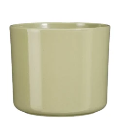 Pot rond coloris vert en céramique Fedor Mica Decorations - 20 x Ø 22,5 cm