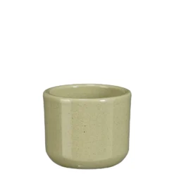Pot rond coloris vert en céramique Fedor Mica Decorations - 7 x Ø 7 cm
